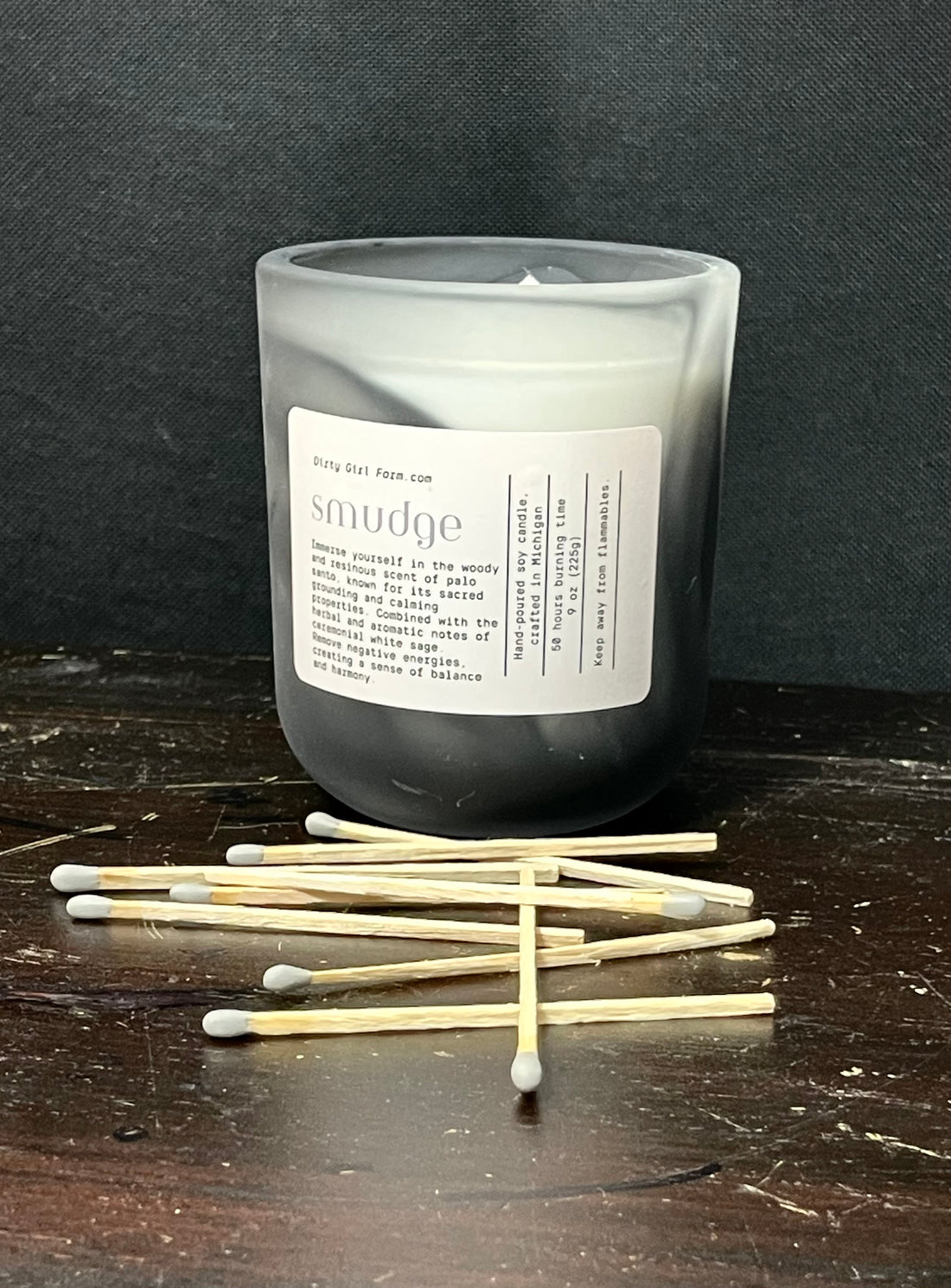 Smudge Glass Candle