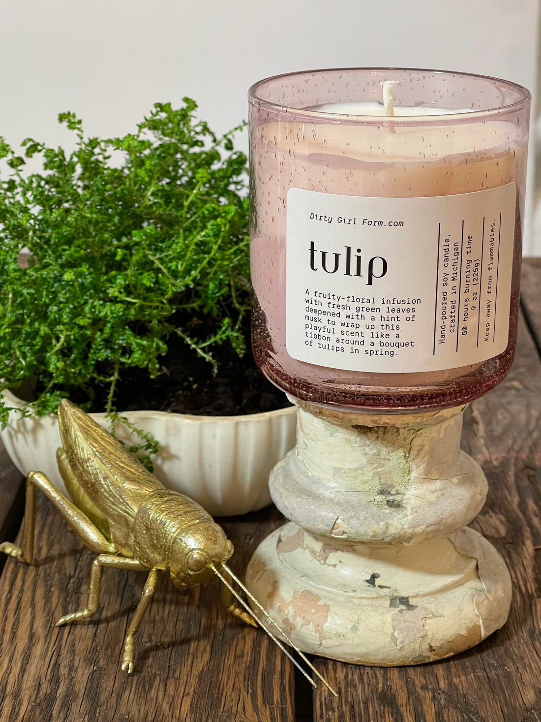 Tulip Glass Candle