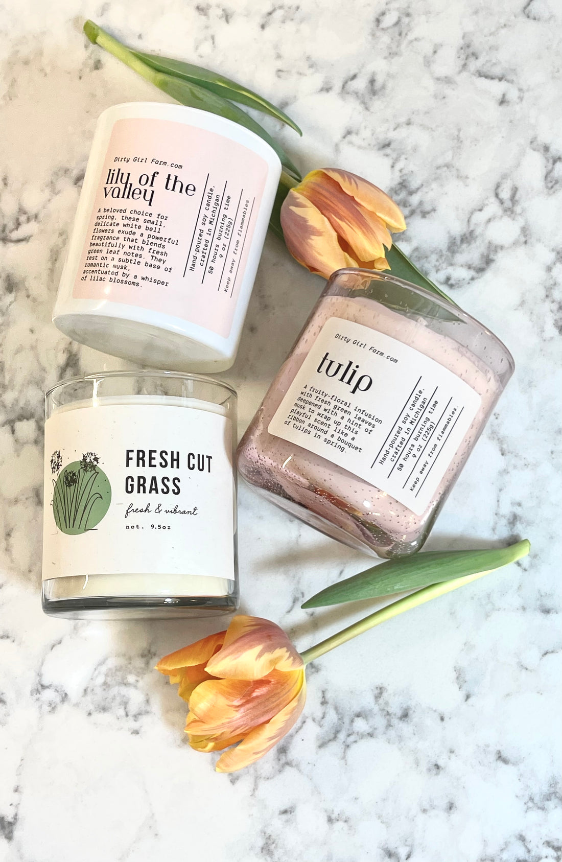 Lily of the Valley Glass Candle