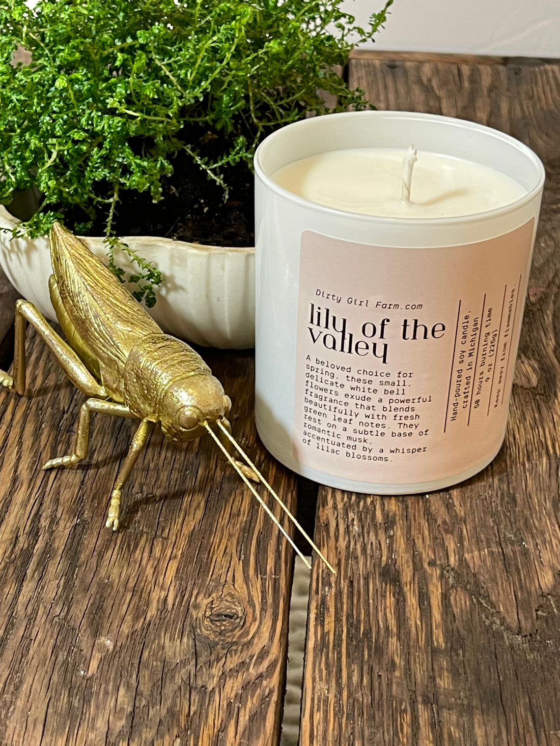 Lily of the Valley Glass Candle