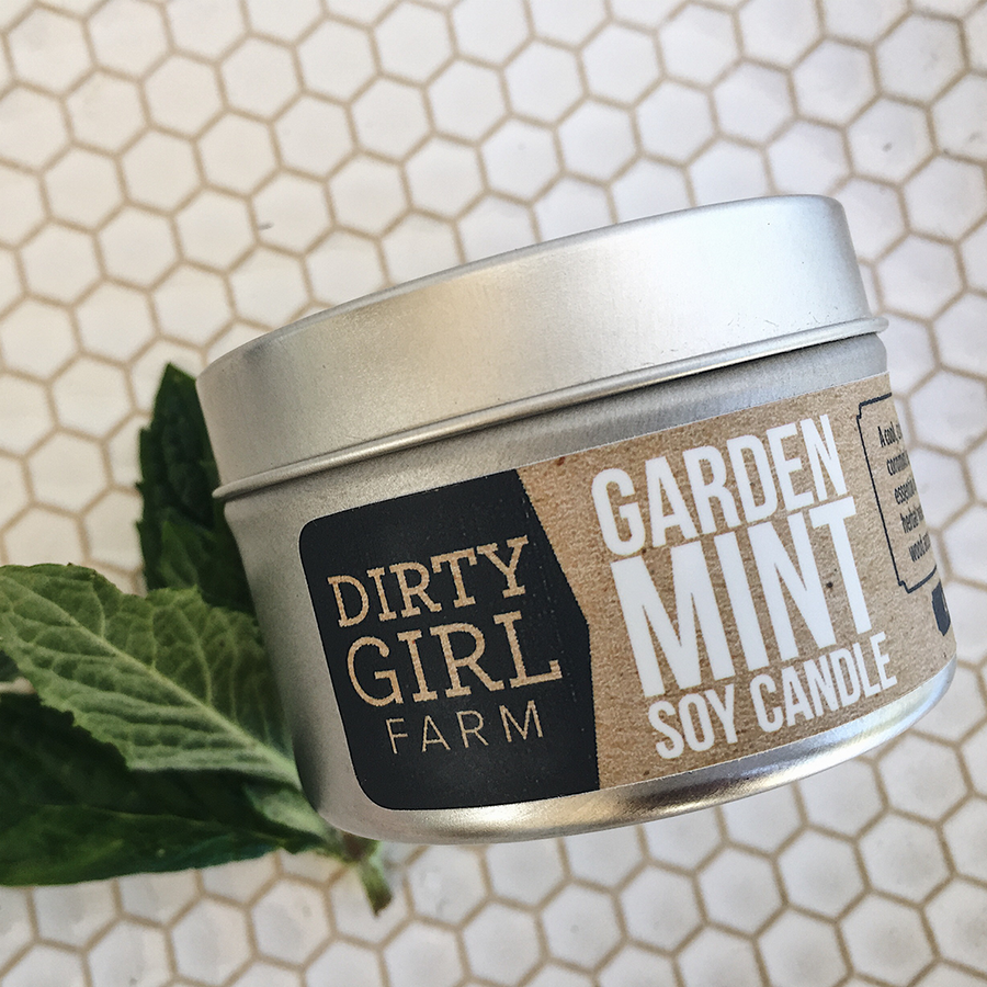 Dirty Girl Farm Garden Mint Soy Candle