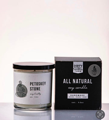 Petoskey Stone Candle Boxed