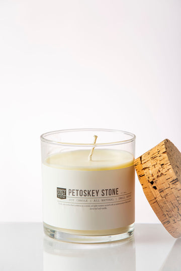 Dirty Girl Farm Petoskey Stone Soy Glass Candle