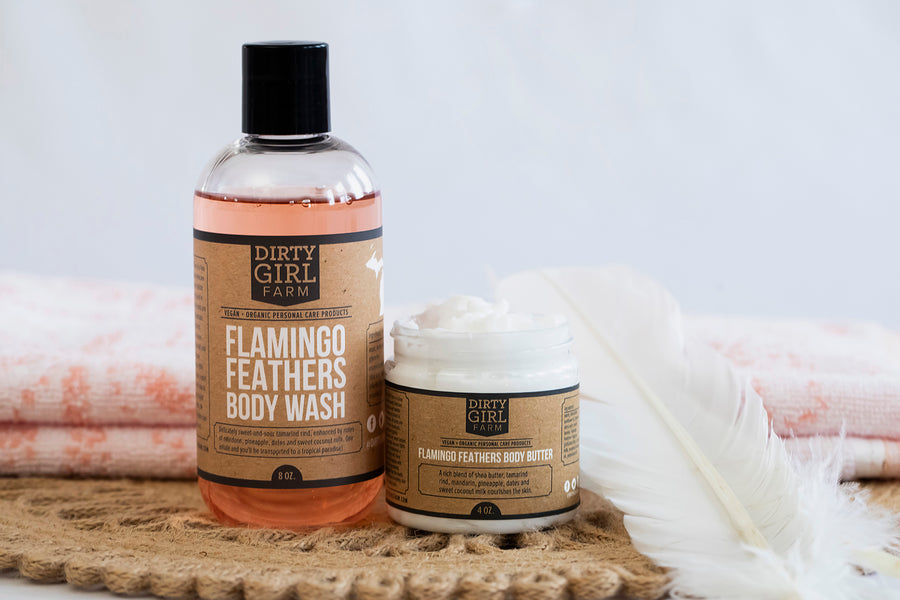 Flamingo Feathers Body Wash